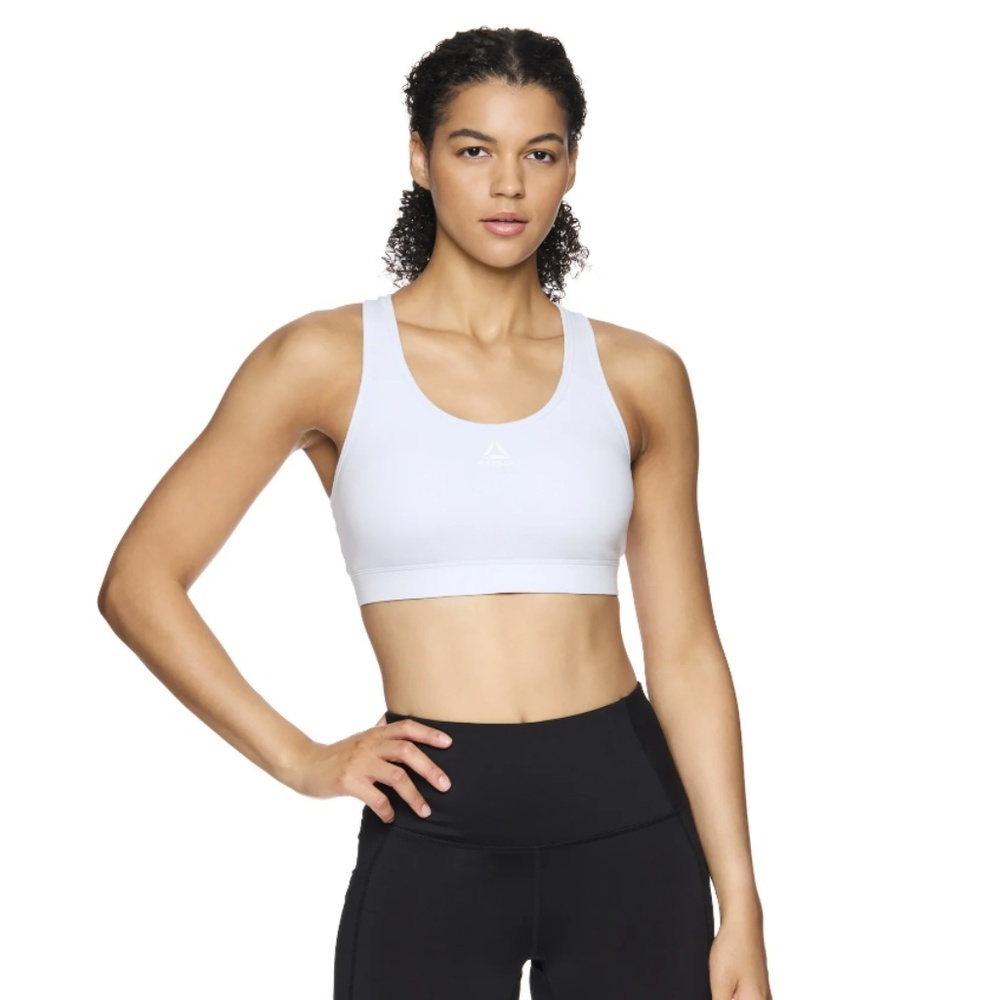 Reebok Women's Stronger Sports Bra with Mesh Panel and Removable Cups, Size-S